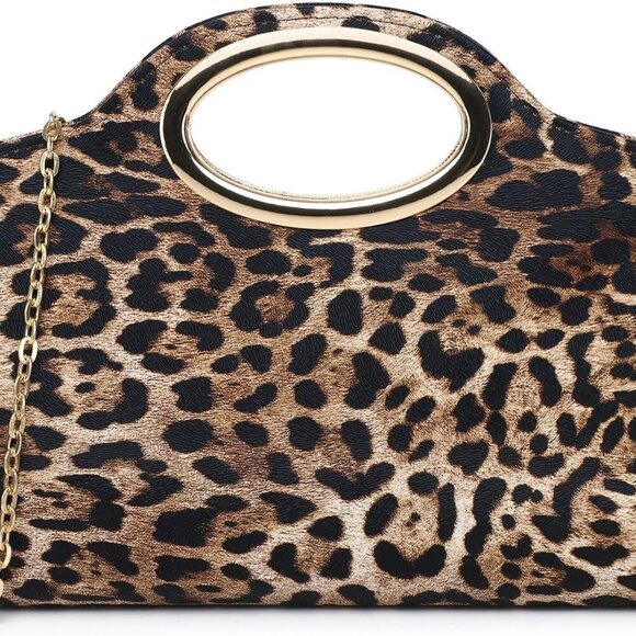 Clutch Purses for Women Cut Out Handle Clutch PU Leather/Straw Evening Bag for W - Picture 1 of 9